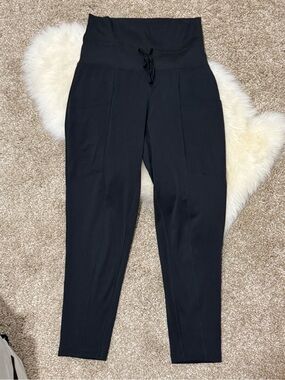 Fabletics Women’s High-Waist Black Ponte Pants with Drawstring Size XS-S